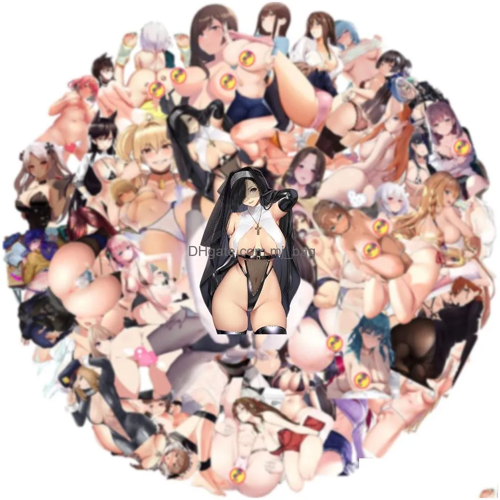 Other Decorative Stickers 50Pcs Sticker Diy Hentai Y Pinup Bunny Girl Waifu Stickers Laptop Car Truck Motorcycle Phone Refrigerator Dr Dhyds