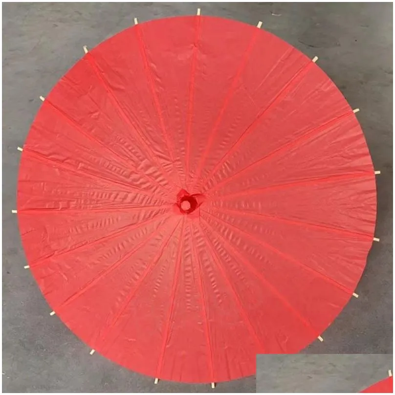 60cm solid color dance paper umbrella painting chinese paper parasol wedding party decoration favors classical umbrellas bh8545 tqq