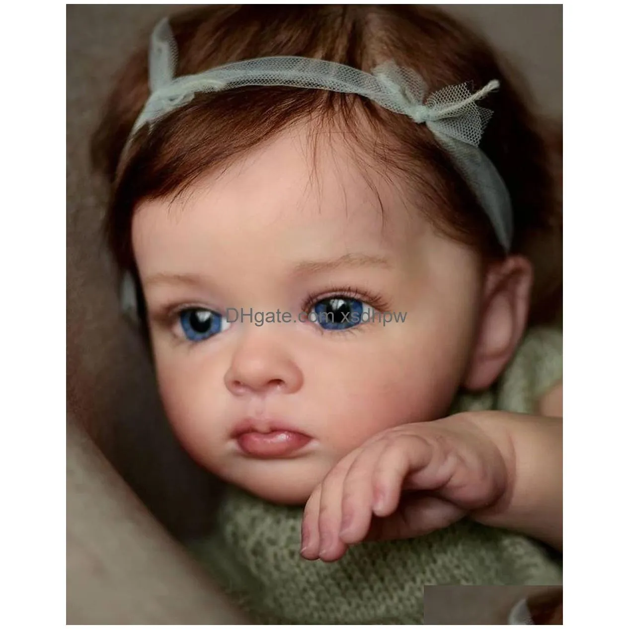 dolls 60cm bebe reborn doll lovely reborn toddler girl doll hand-painted 3d visible veins soft touch baby dolls bonecas bebe toy