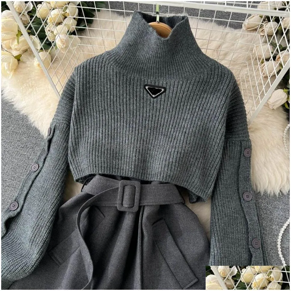 2023 winter gentle fashion style knitted vest designer sweater temperament dress set chinas first-class main brand creation