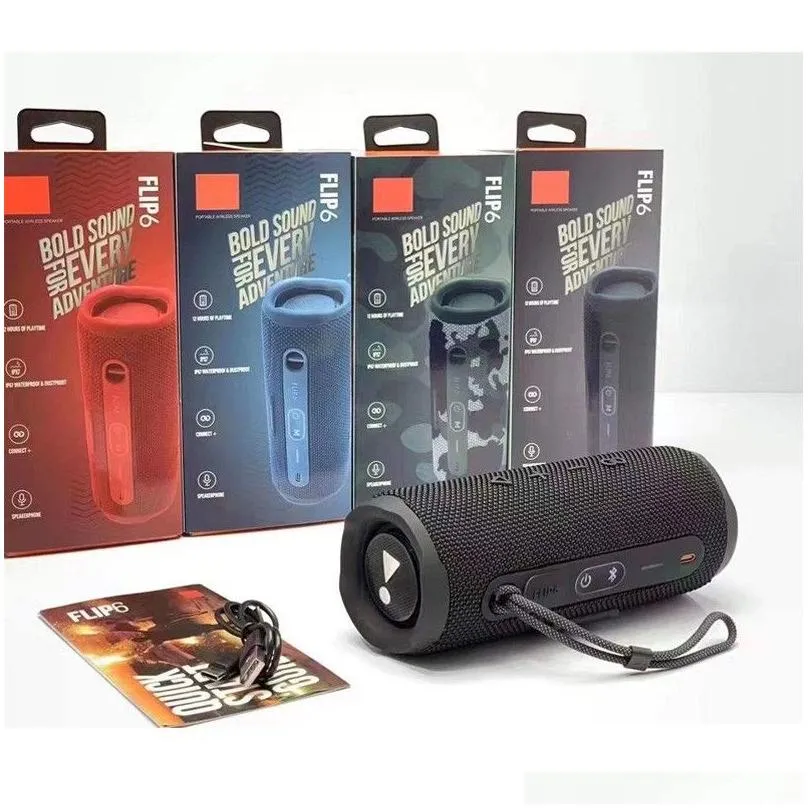Portable Speakers F6 Portable Bt Speakers 6 Wireless Mini Speaker Outdoor Waterproof With Powerf Sound And Deep Bass Drop Delivery Ele Otpbo