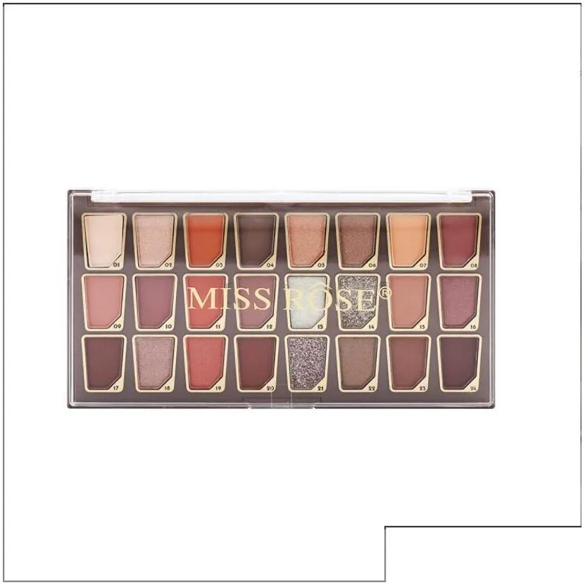 Eye Shadow Miss Rose Desert Dusk 24 Shades Eye Shadow Palette Makeup Set Pearlescent Matt Long Lasting Eyeshadow Pallet Natural Veet T Dhzc1