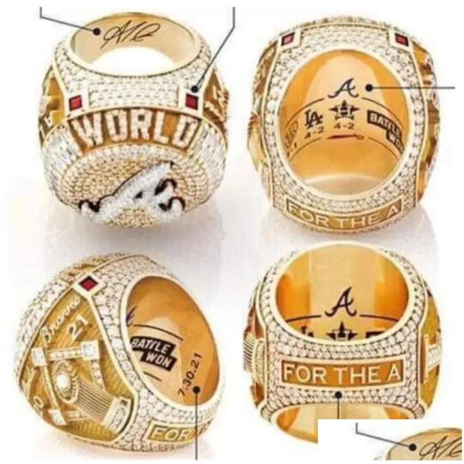 Other Fashion Accessories Top-Grade Aaa 6 Players Name Ring Soler Man Albies 2021 2022 World Series Baseball Braves Team Championship Dhmut