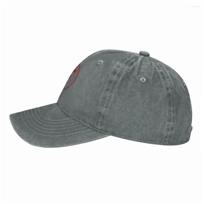 Berets Berets V The Visitors Insignia Red Baseball Caps Denim Hats Outdoor Adjustable Casquette Streetwear  Hat For Men Drop Del Otgxn