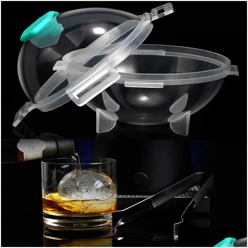 Ice Cream Tools New Large Ice Mod Ball Maker Box For Shape Cocktail Use Sphere Round Diy Home Bar Party Cube Tray Drop Delivery Home G Dh8X4