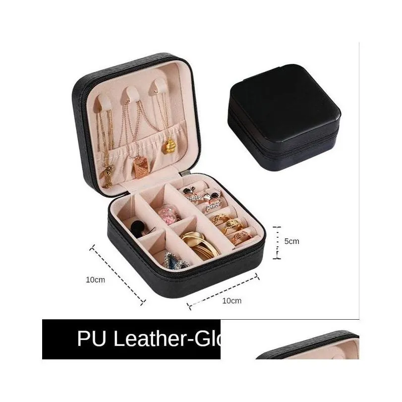 Jewelry Boxes 2022 Organizer Display Travel Pujewelry Case Portable Box Storage Earring Holder Gift Drop Delivery Smtdw Packaging
