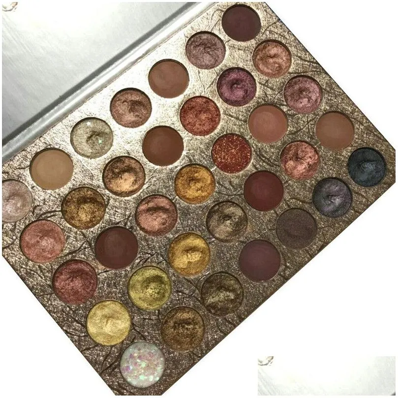 Eye Shadow New Professional 35 Colors Glitter Eyeshadow Palette Matte Shimmer Eye Shadow Waterproof Makeup Cosmetic Sets Drop Delivery Dhd2D