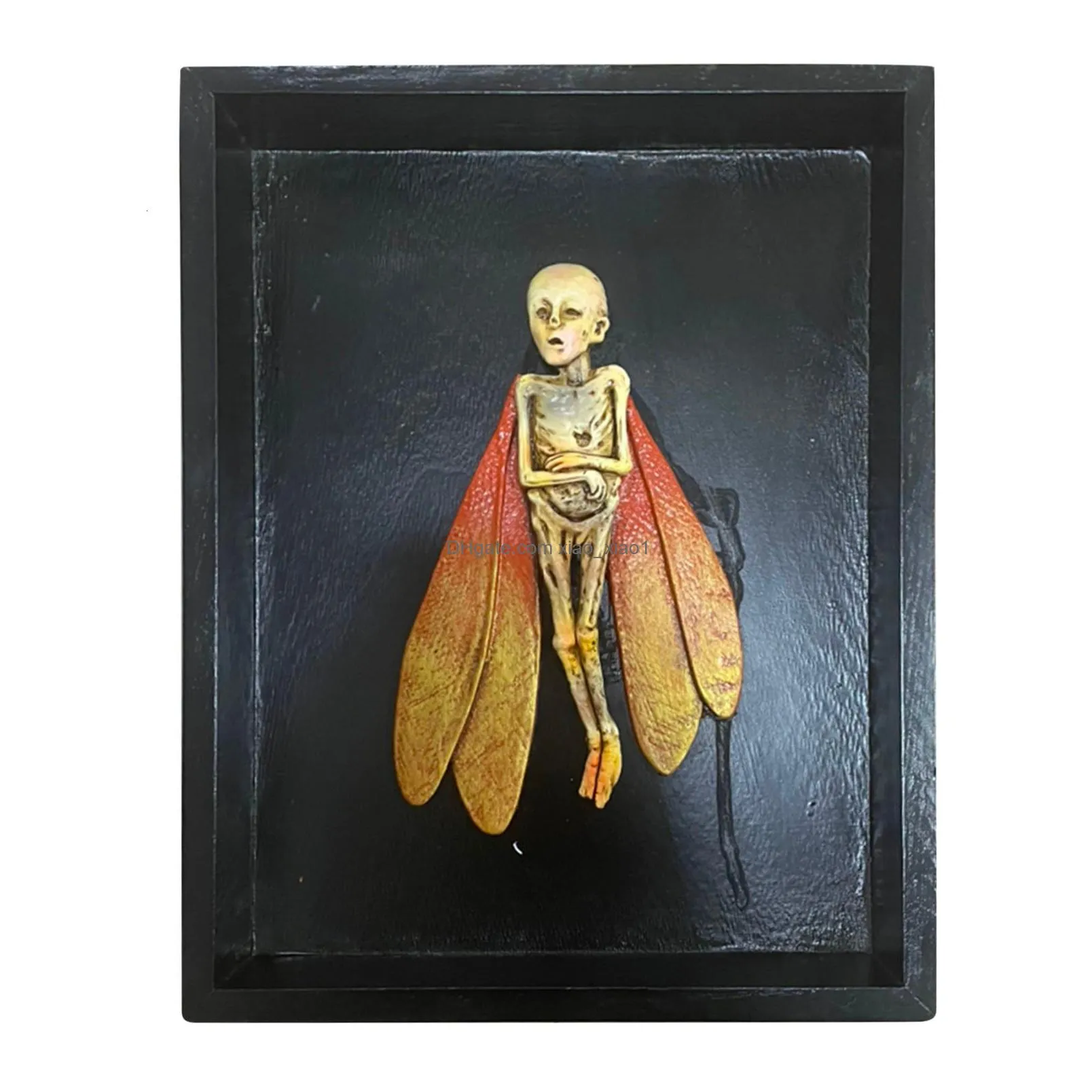 decorative objects figurines gothic home decor mummified fairy fairy skeleton witchy decor fairy specimen statue picture frames display painting