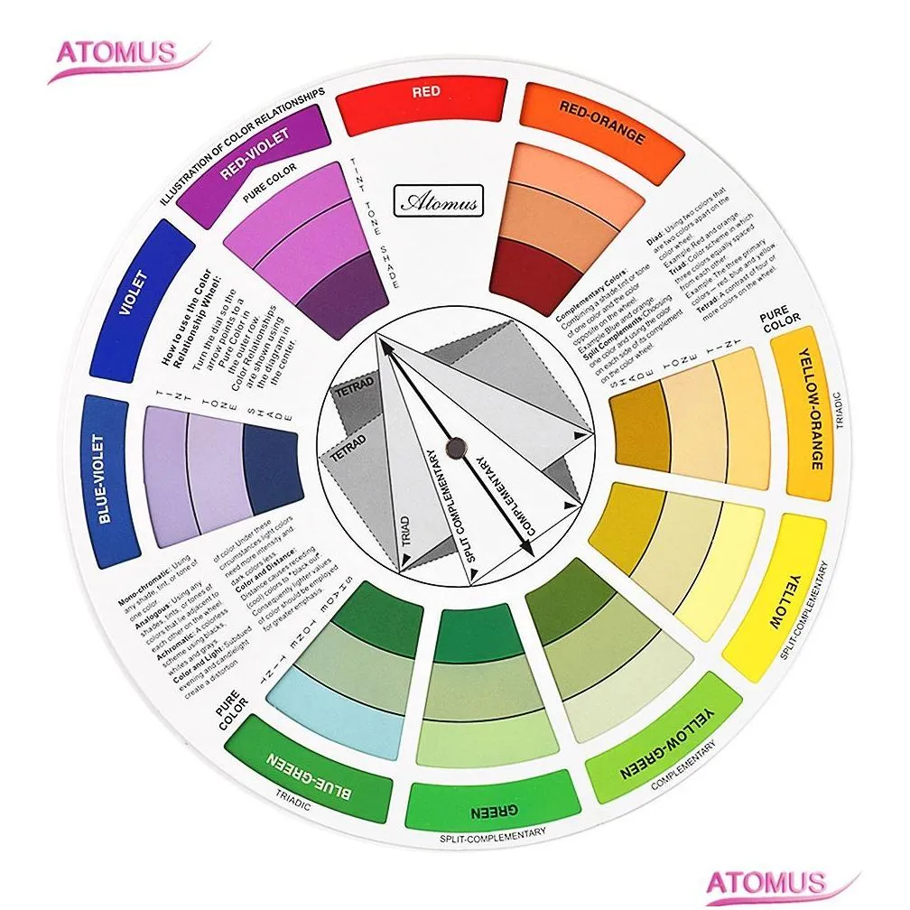 Other Tattoo Supplies Pantone Tattoo Ink Accessories Permanent Makeup Micro Pigment Color Wheel Guide Select Mix Pigments Tch Hair Dro Dhyrx