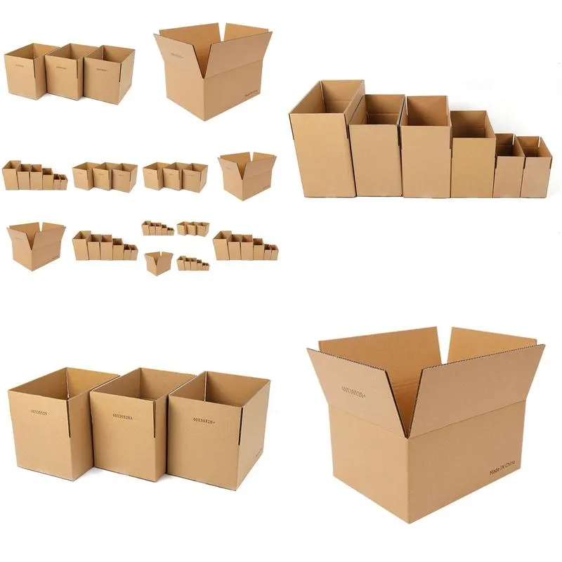 Packing Boxes Wholesale Packaging Box Square Rectangar Half Height Turnover Paper Moving Drop Delivery Office School Business Industri Oteid