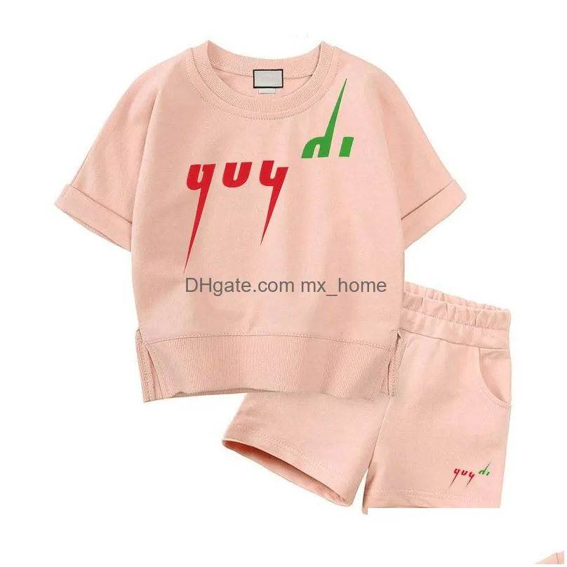 3 styles luxury logo clothing sets kids clothes suits girl boy clothing summer infantis baby sets designer chlidren sport suits