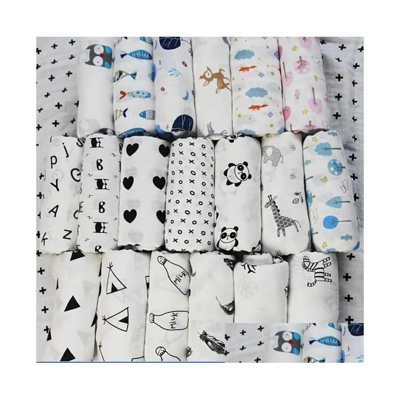 Blankets & Swaddling 62 Styles Baby Muslin Ddles 100% Cotton Blankets Nursery Bedding Newborn Dding Bath Towels 122X122Cm Drop Deliver Dhxcu