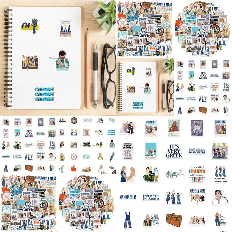 Other Decorative Stickers 50Pcs Mamma Mia Movie Sticker Mammamia Iti Stickers For Diy Lage Laptop Bicycle Drop Delivery Home Garden Ho Dhluq