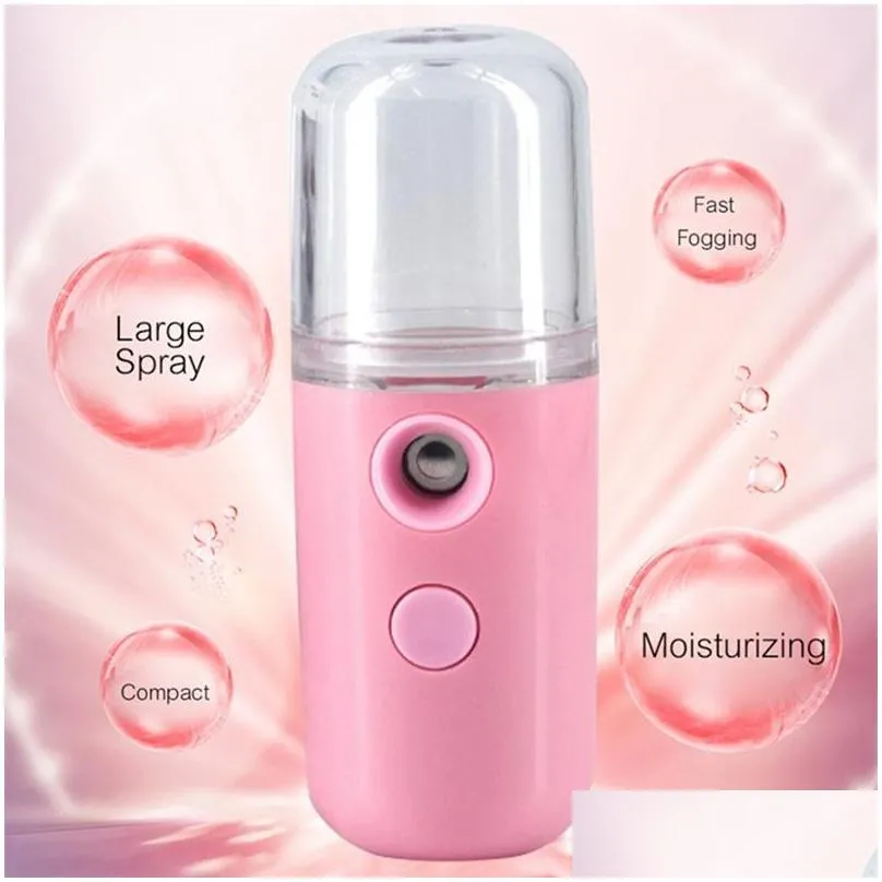 Face Care Devices New Mini Nano Mist Sprayer Facial Body Nebizer Steamer Moisturizing Skin Care Tools 30Ml Face Spray Beauty Instrumen Dhkru