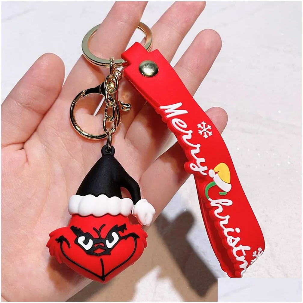 3D PVC Key Chains christmas Gift Stereoscopic Model Enthusiast Souvenirs Key Ring for Car Backpack Pendant