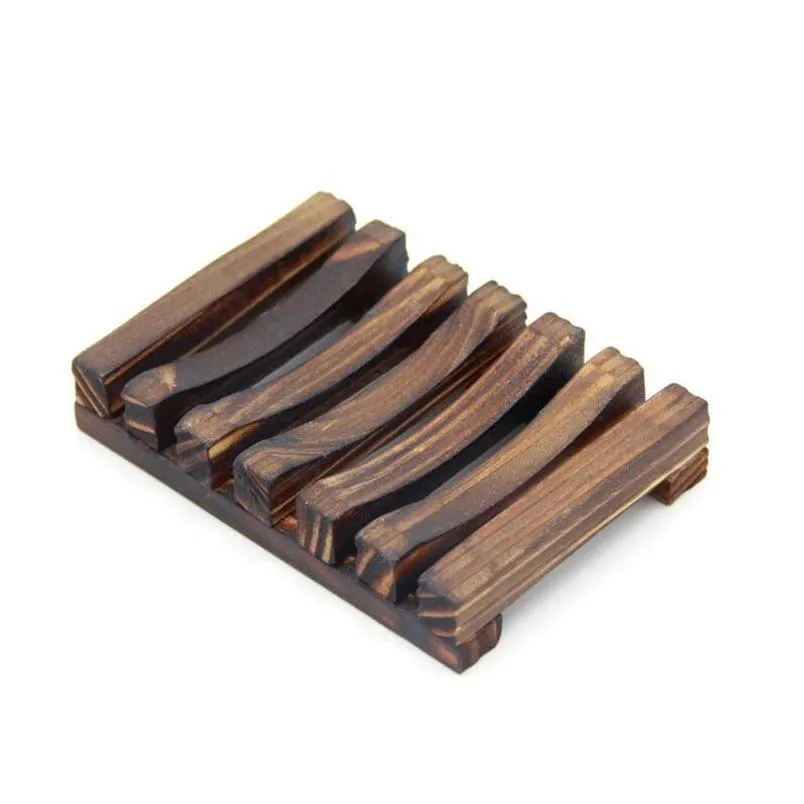 vintage wooden soap dish plate tray holder shower hand washing box case