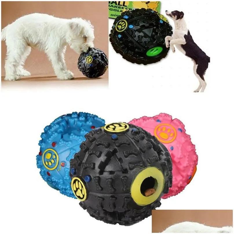 dog toys pet puppy sound ball leakage food ball sound toy ball pet dog cat squeaky chews puppy squeaker sound pet supplies play