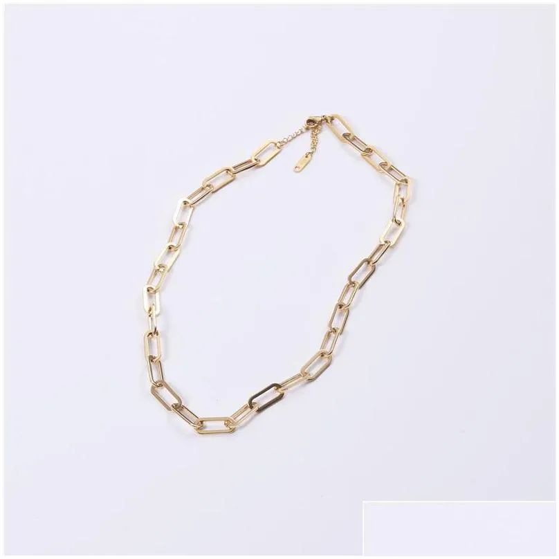 Chains Fashion Esign Luxurio Gold Vermeil Per Women Necklace Square Maxi Wedding Decoration Chains Drop Delivery Jewelry Necklaces Pen Dhzak