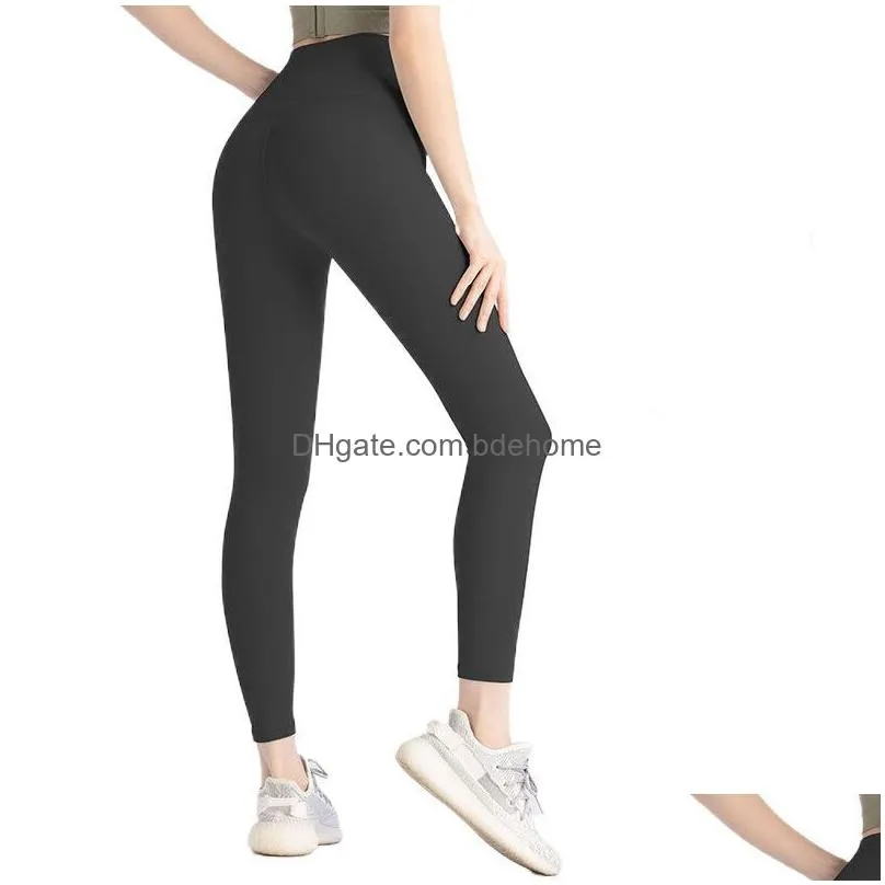 Yoga Outfit Ll 2023 Yoga Lu Align Leggings Women Shorts Cropped Pants Outfits Lady Sports Ladies Exercise Fitness Wear Girls Running G Dhap5