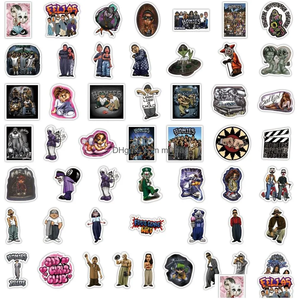 Other Decorative Stickers 50Pcs Homies Stickers Homie Homey Brother Iti Stickerfor Diy Lage Laptop Skateboard Motorcycle Bicycle Stick Dhd62