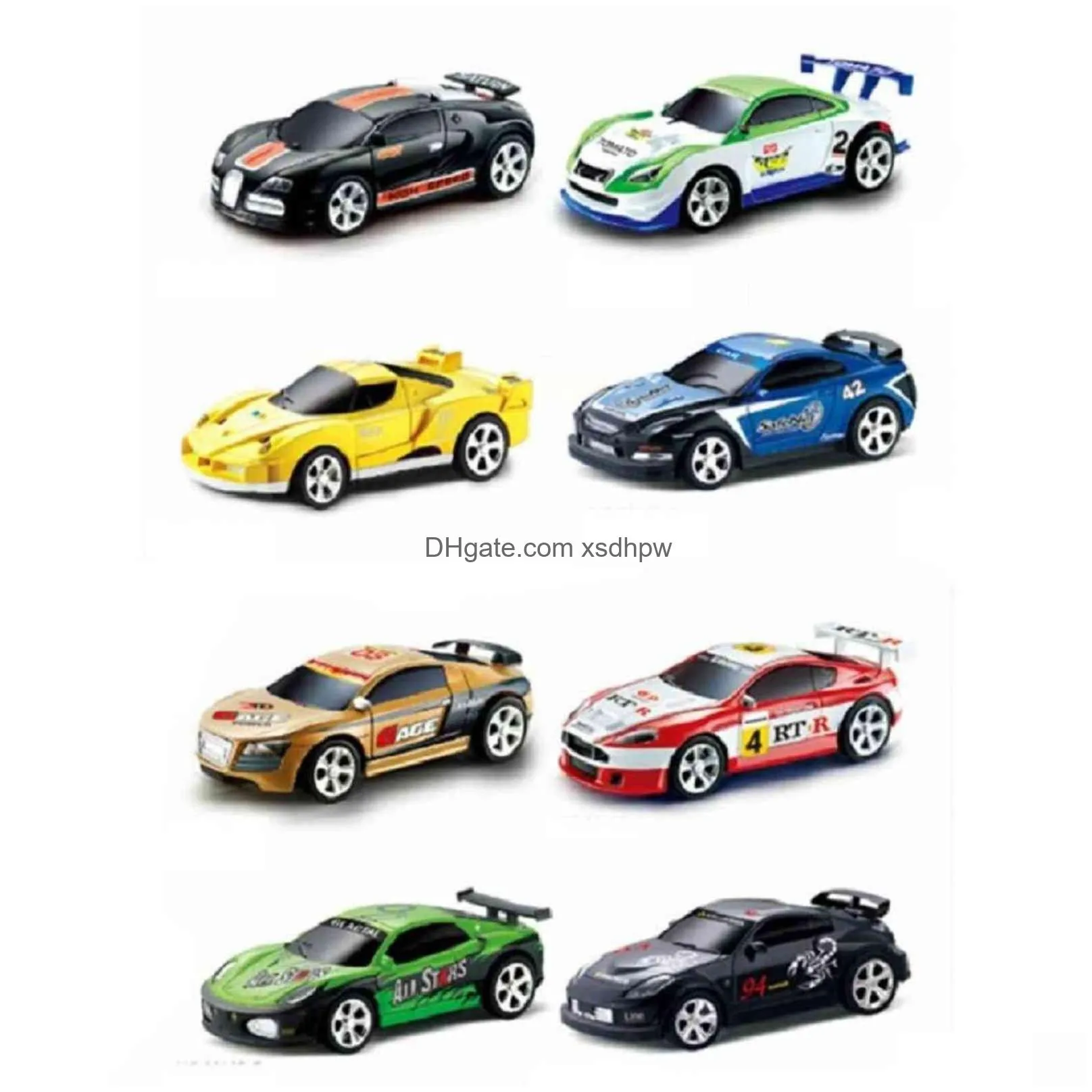 upgrade 2.4ghz 8 colors sales 20km/h coke can mini rc car radio remote control micro racing toy different frequency gift 211027