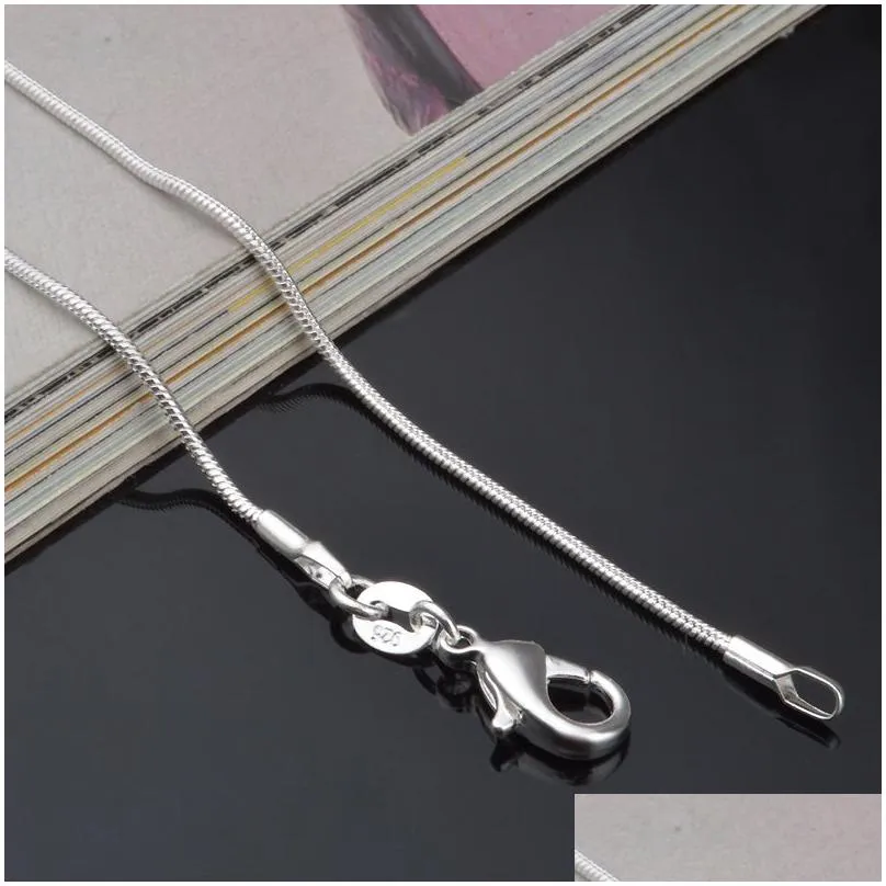 2mm 925 sterling silver smooth snake chains 16 18 20 22 24 inches choker necklace for women men s fashion jewelry in bulk