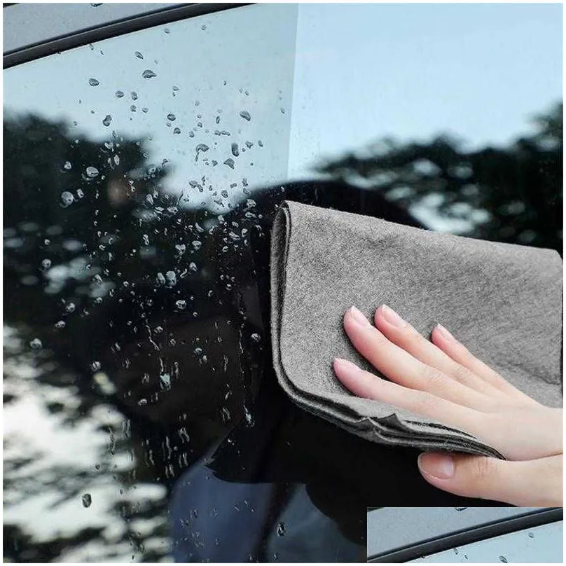 Cleaning Cloths Magic Cleaning Cloth Thickened Mtifunction Thicken Glass Wi No Watermark Reusable Window Rag Kitchen Drop Delivery Hom Dh4Hs