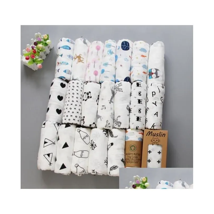 Blankets & Swaddling 62 Styles Baby Muslin Ddles 100% Cotton Blankets Nursery Bedding Newborn Dding Bath Towels 122X122Cm Drop Deliver Dhxcu