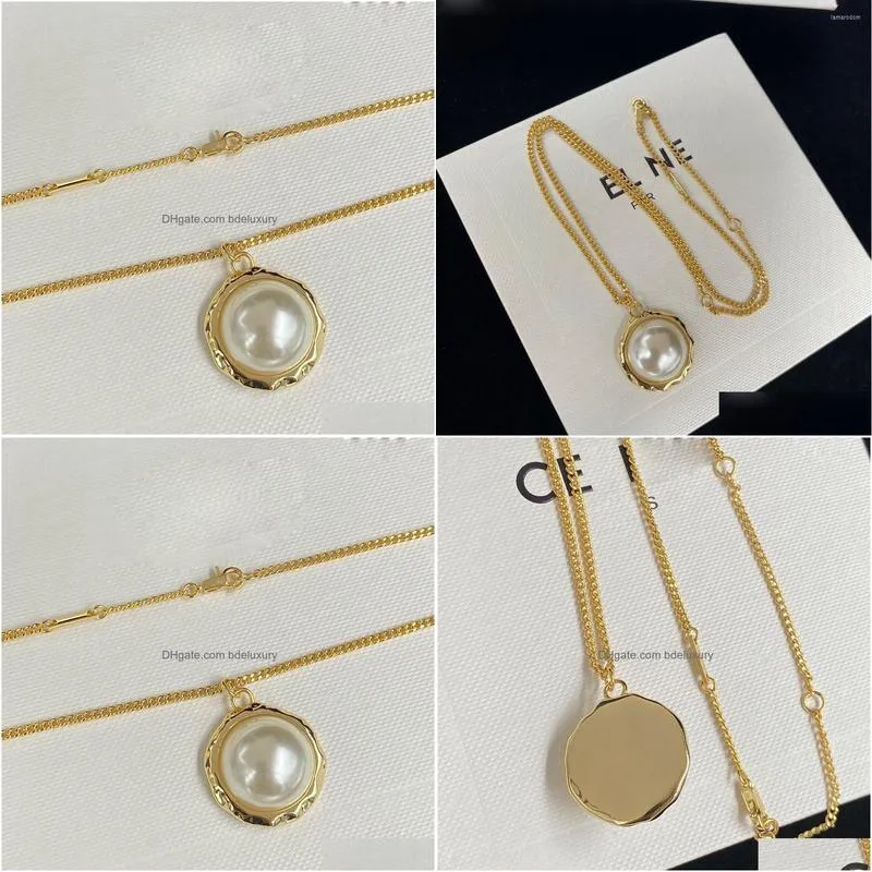 Pendant Necklaces Women Wedding Designer Necklace Luxury Treasure Pearl Pendant Waterproof And Fade Drop Delivery Jewelry Necklaces Pe Dhtwx