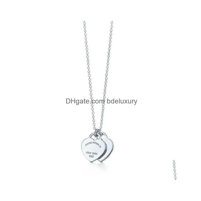 Pendant Necklaces Designer Necklace Women 925 Sterling Sier Classic Heart Pendant Wholesale Luxury Jewelry Y221122 Drop Delivery Jewel Dhgcp