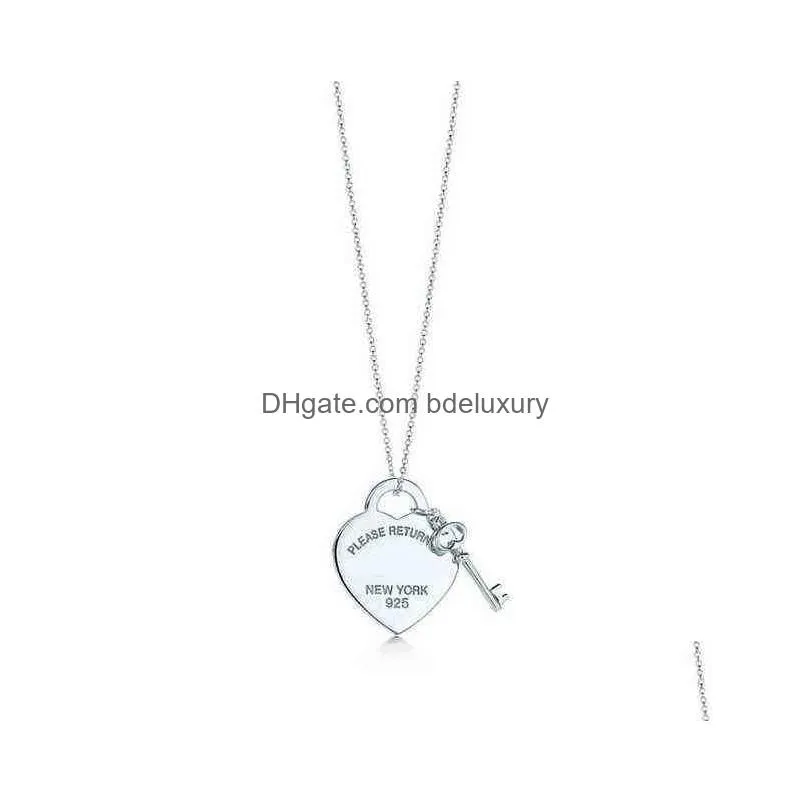 Pendant Necklaces Designer Necklace Women 925 Sterling Sier Classic Heart Pendant Wholesale Luxury Jewelry Y221122 Drop Delivery Jewel Dhgcp