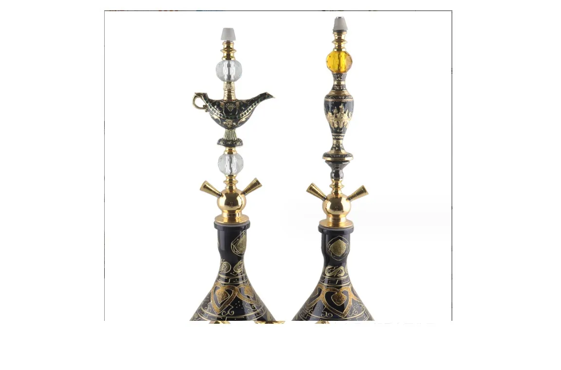 arabic shisha large double-barreled glass hookah accessories smoking set shisha