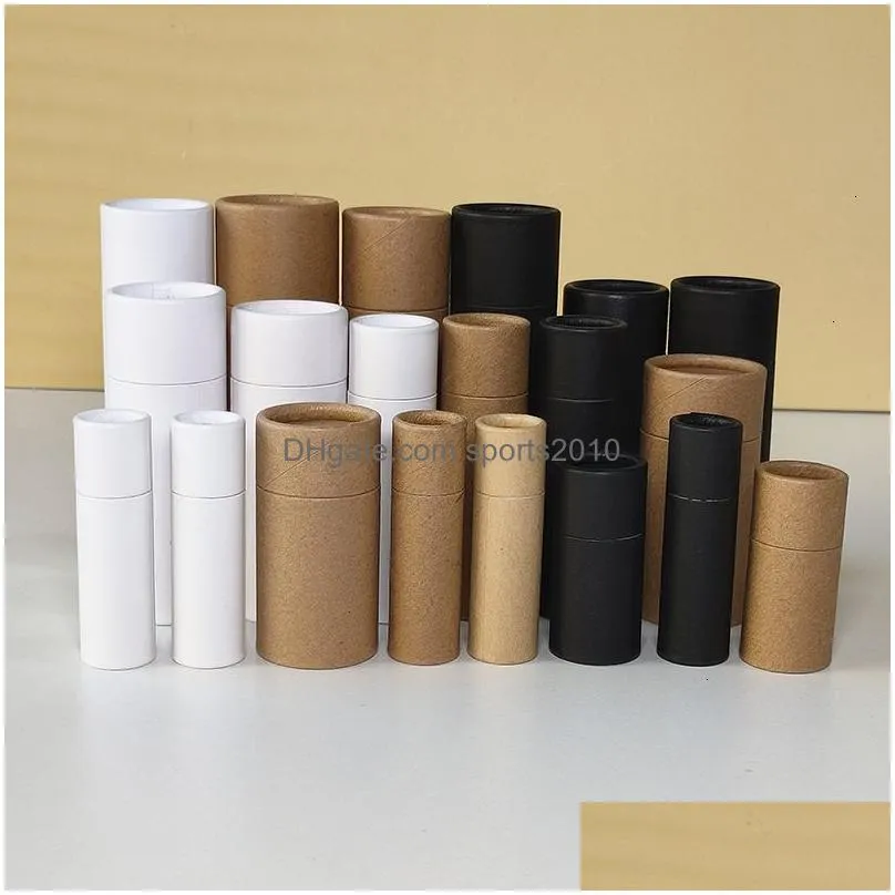 Gift Wrap Gift Wrap Wholesale Eco Friendly Kraft Paper Push Up Tubes Biodegradable Cardboard Cosmetic Lip Balm Deodorant Container Tub Dh782