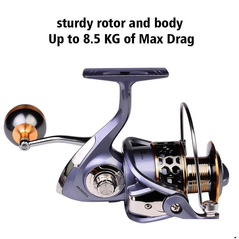 Spinning Reels Saltwater Spinning Fishing Reel Tsunami Reels 1000 Sea Wheel Freshwater Pesca Front Brake System Quality Max Drag 21Kg Dhyp7