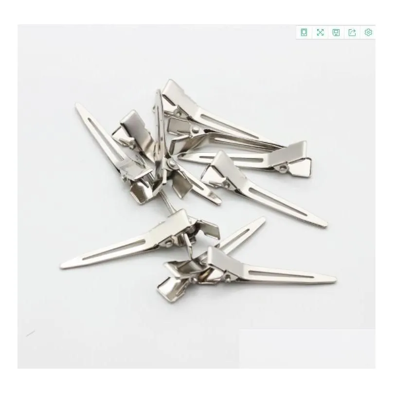 Hair Accessories 15% 300Pcs 45Mm Single Prong Alligator Clips With No Teeth Boutique Hair Hairpins For Diy Bow/ Accessory Drop Deliver Dh9Ot