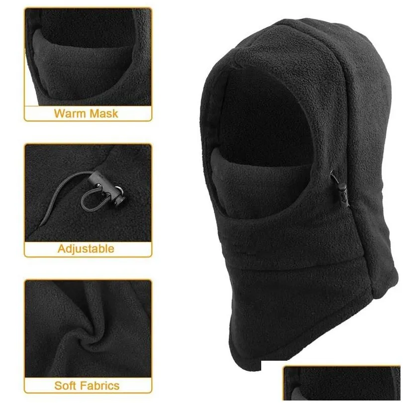 Beanies Hats For Men Women Windproof Running Ski Cycling Cap Neck Ear Protection Adt Outdoor Face Mask Headwear Usef Accessories Drop Dhdyo