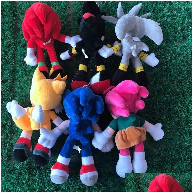 28cm n arrival  tails knuckles echidna stuffed animals plush toys gift