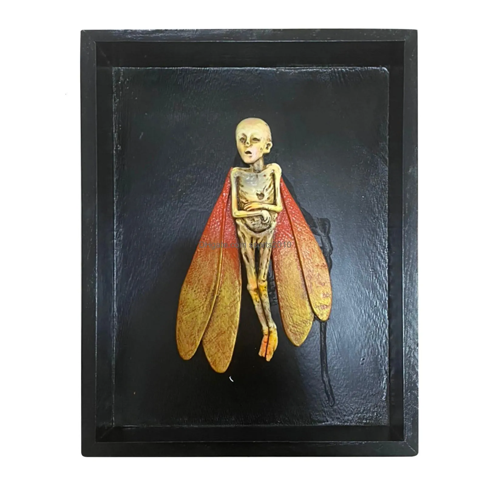 Decorative Objects & Figurines Decorative Objects Figurines Gothic Home Decor Mummified Fairy Skeleton Witchy Specimen Statue Picture Dhga0