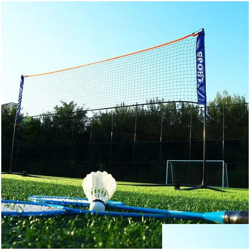 Badminton Sets Portable Badminton Net Easy Setup Volleyball For Tennis Pickleball Training Indoor Outdoor Sports Drop Drop Delivery Sp Dhjl3