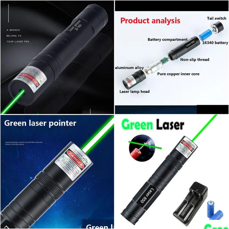 Others1 Airsoft Accessories High-Power Green Laser 850 Portable Mint Pointer 5Mw Tra-Long Radiation Distance Of Drop Delivery Sports O Dhvsk