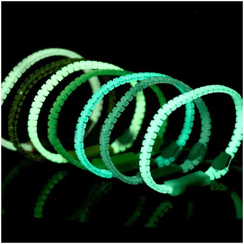 luminous zip bracelet bangles metal zipper rainbow fidget toys kids jewelry gift color wristband students fashioin bracelets decompression