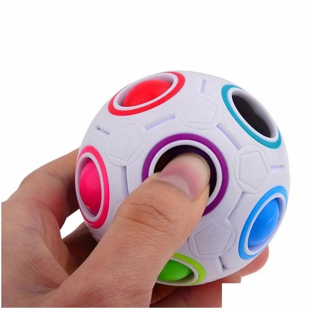 fidget toys stress reliever rainbow magic ball plastic puzzle juguetes squeeze for children zabawki antysresowe