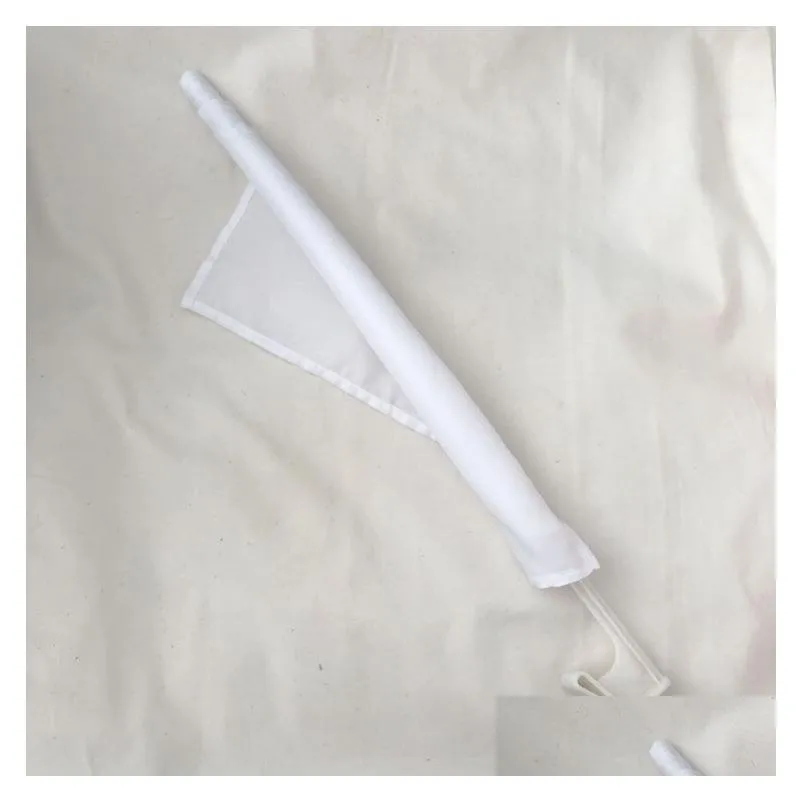 30x45cm white blank car flag sublimation polyester print car window flags with 43cm plastic pole