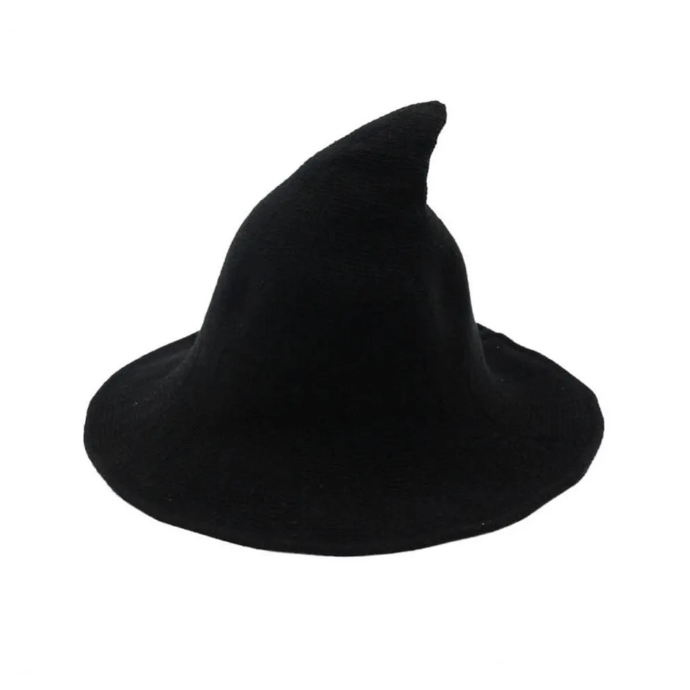 Party Hats Halloween Witch Hat Diversified Along The Sheep Wool Cap Knitting Fisherman Female Fashion Pointed Basin Bucket Drop Delive Otdjb