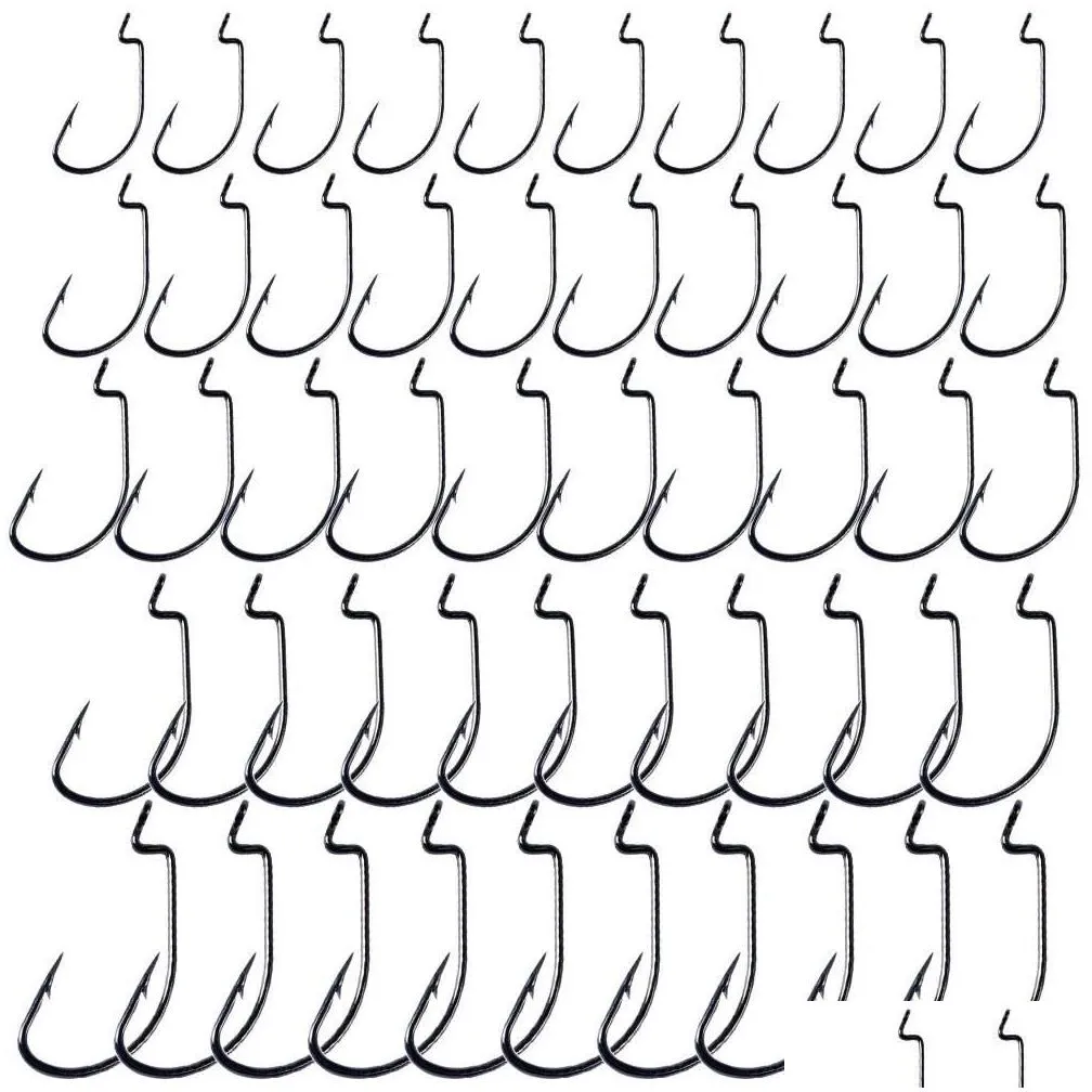 Fishing Hooks 50Pcs Fishing Hooks Worm Soft Bait Fish With Plastic Box Y12579 Drop Delivery Sports Outdoors Fishing Dhsop