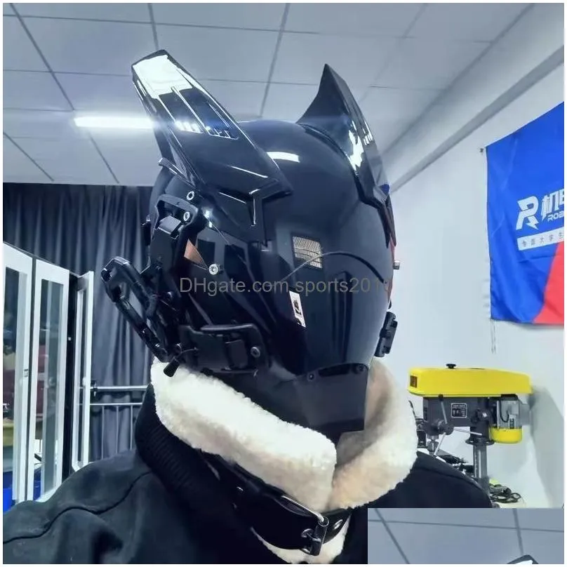 Party Masks Cyberpunk Mask Cosplay Maski Black Samurai Wars Kamen Rider Masks Halloween Fit Party Coolplay Gift 220711 Drop Delivery H Dhkrq