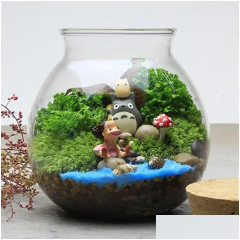Garden Decorations New Wholesale20 Sets /Resin Hedgehog And Mushroom/Miniatures/Lovely Animals/Fairy Garden Gnome/Terrarium Decoration Otcwv
