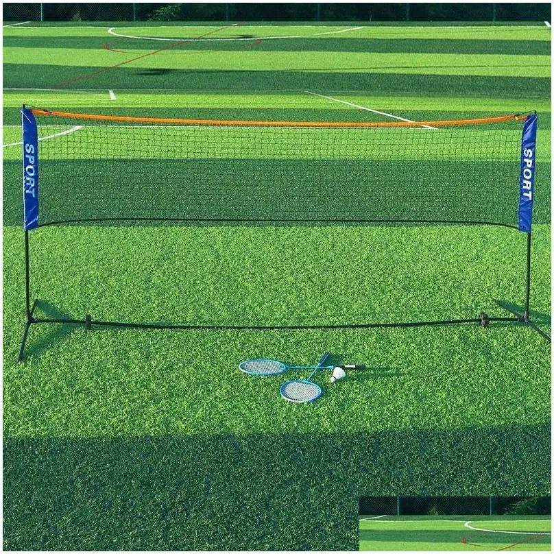 Badminton Sets Portable Badminton Net Easy Setup Volleyball For Tennis Pickleball Training Indoor Outdoor Sports Drop Drop Delivery Sp Dhjl3