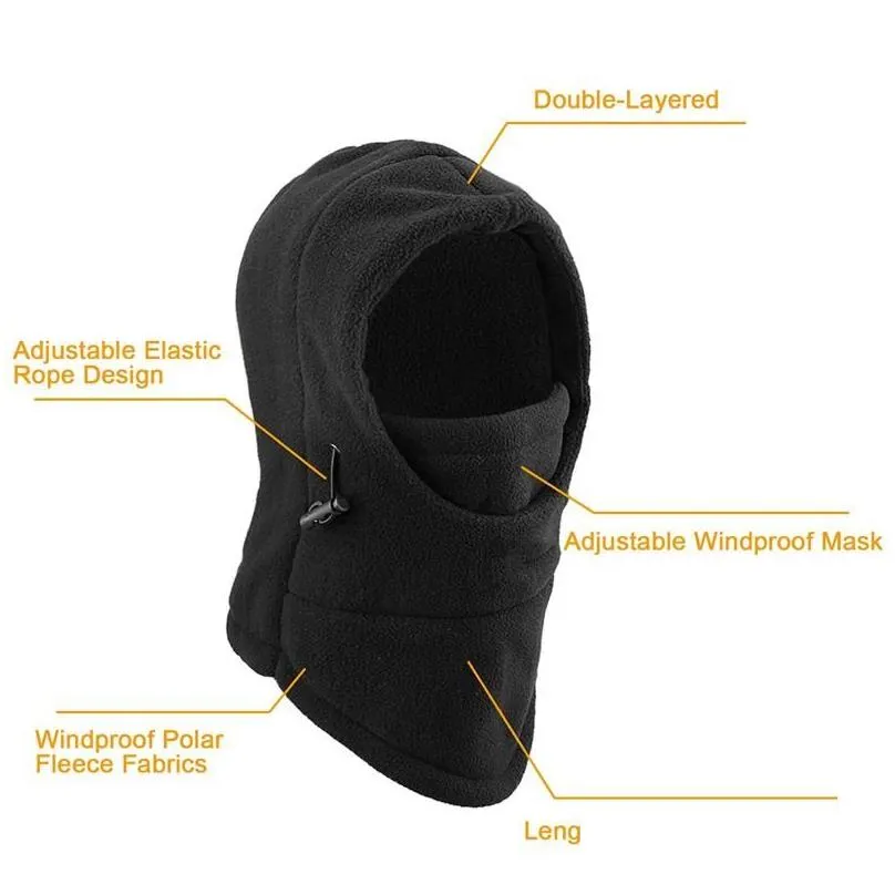Beanies Hats For Men Women Windproof Running Ski Cycling Cap Neck Ear Protection Adt Outdoor Face Mask Headwear Usef Accessories Drop Dhdyo