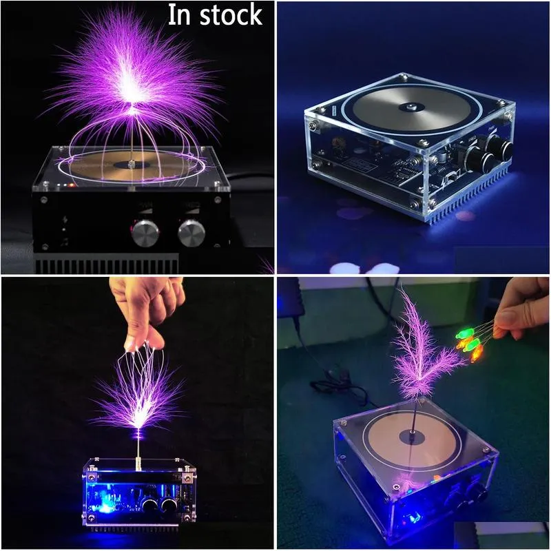 Decorative Objects & Figurines Decorative Objects Figurines Bluetooth Music Tesla Coil High Frequency Voltage Pse Arc Generator Palm T Dh7Co